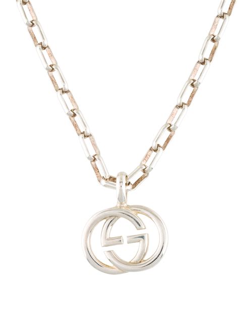 gucci interlocking g pendant gold|Gucci interlocking g necklace gold.